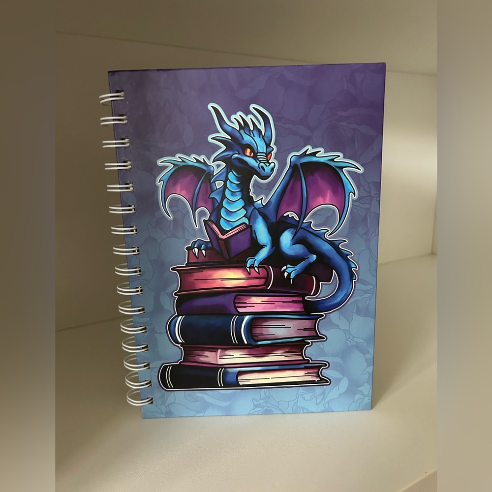 Notebook - Dragon Sitting on Books (New)